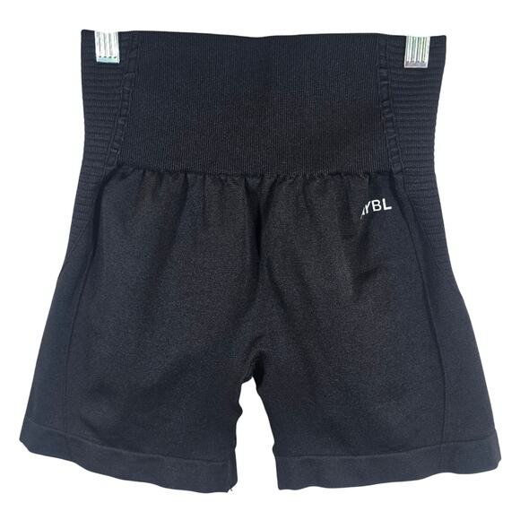 M AYBL Black Bike Shorts Womens Size S High-Waisted Athletic Seamless Workout - Picture 1 of 7